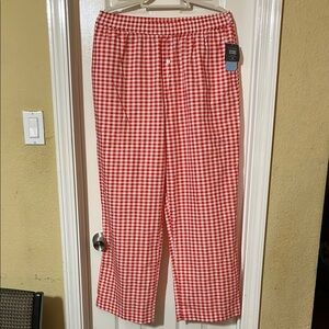 Red and White Checkered Pajama Pants